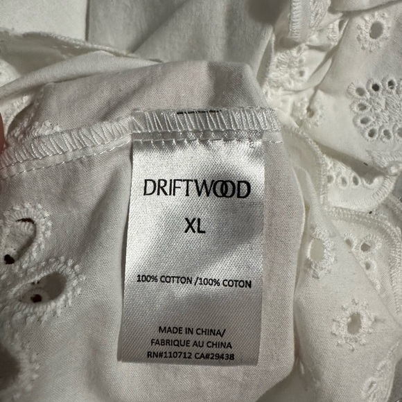 DRIFTWOOD White Ruffle Eyelet Top, Size XL (v) - Picture 6 of 8